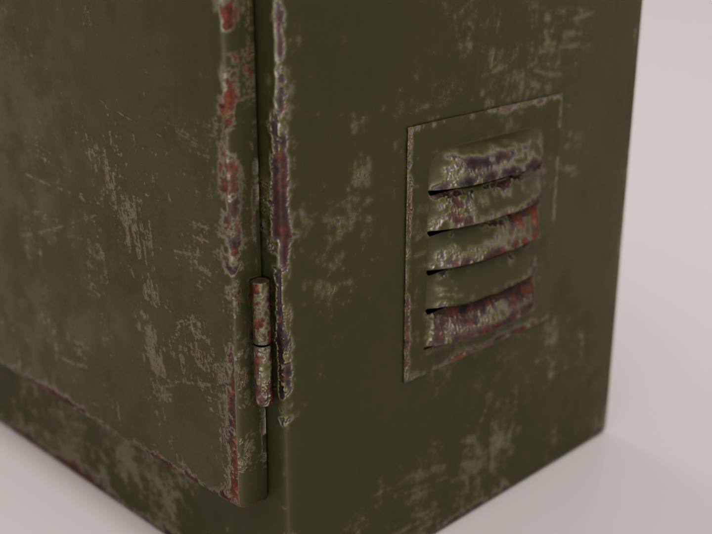 Electric cabinet worn 3D model