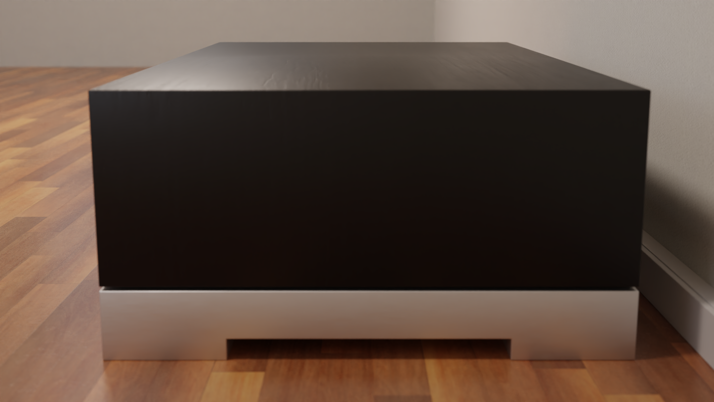 Sofa table brushed metal 3D model