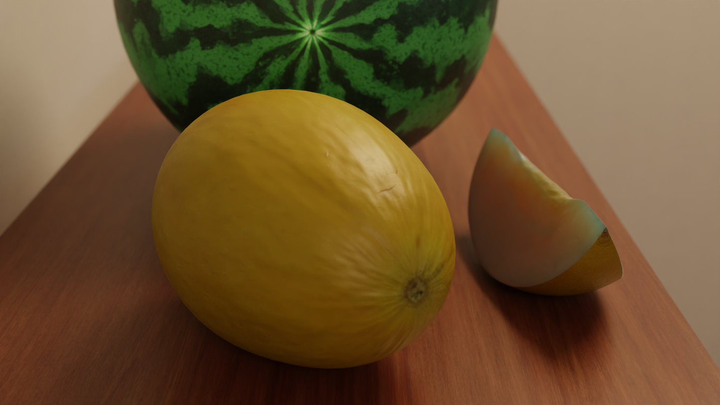 Melon set Canary 3D model