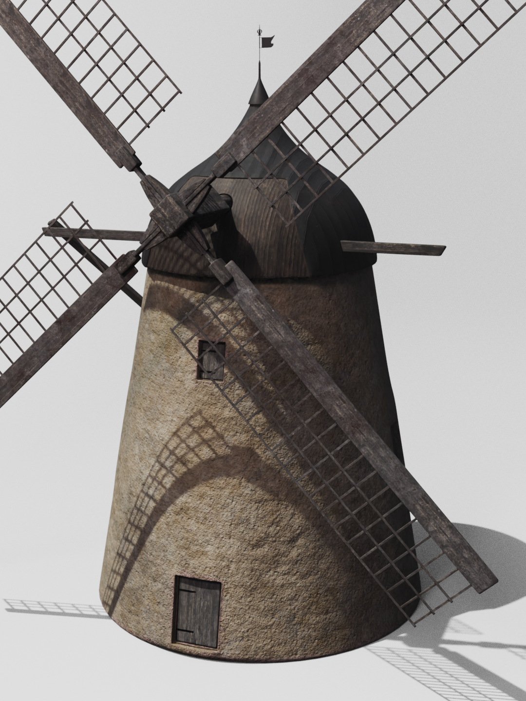 Old windmill 3D model