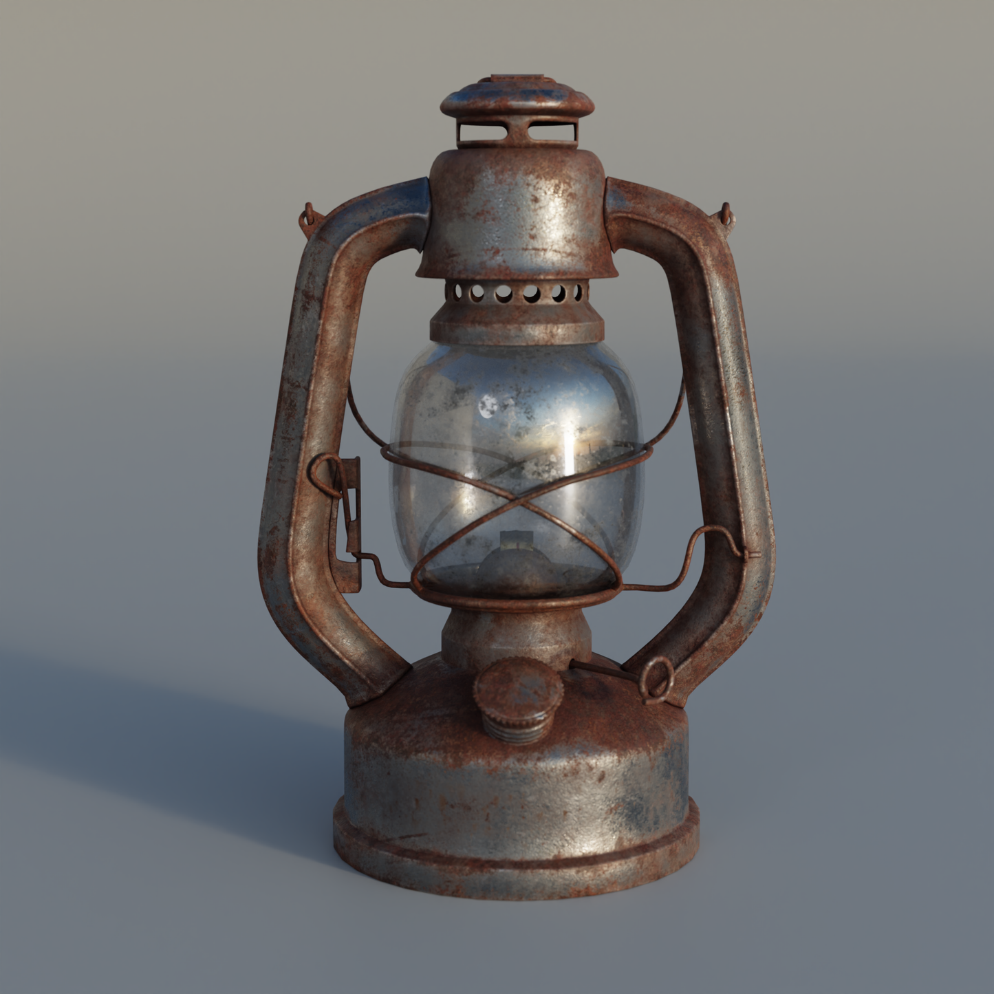 Storm Lantern rusty 3D model