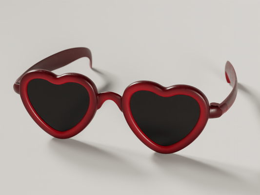 Heart shaped sunshades 3D model