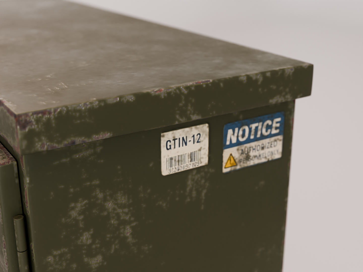 Electric cabinet worn 3D model