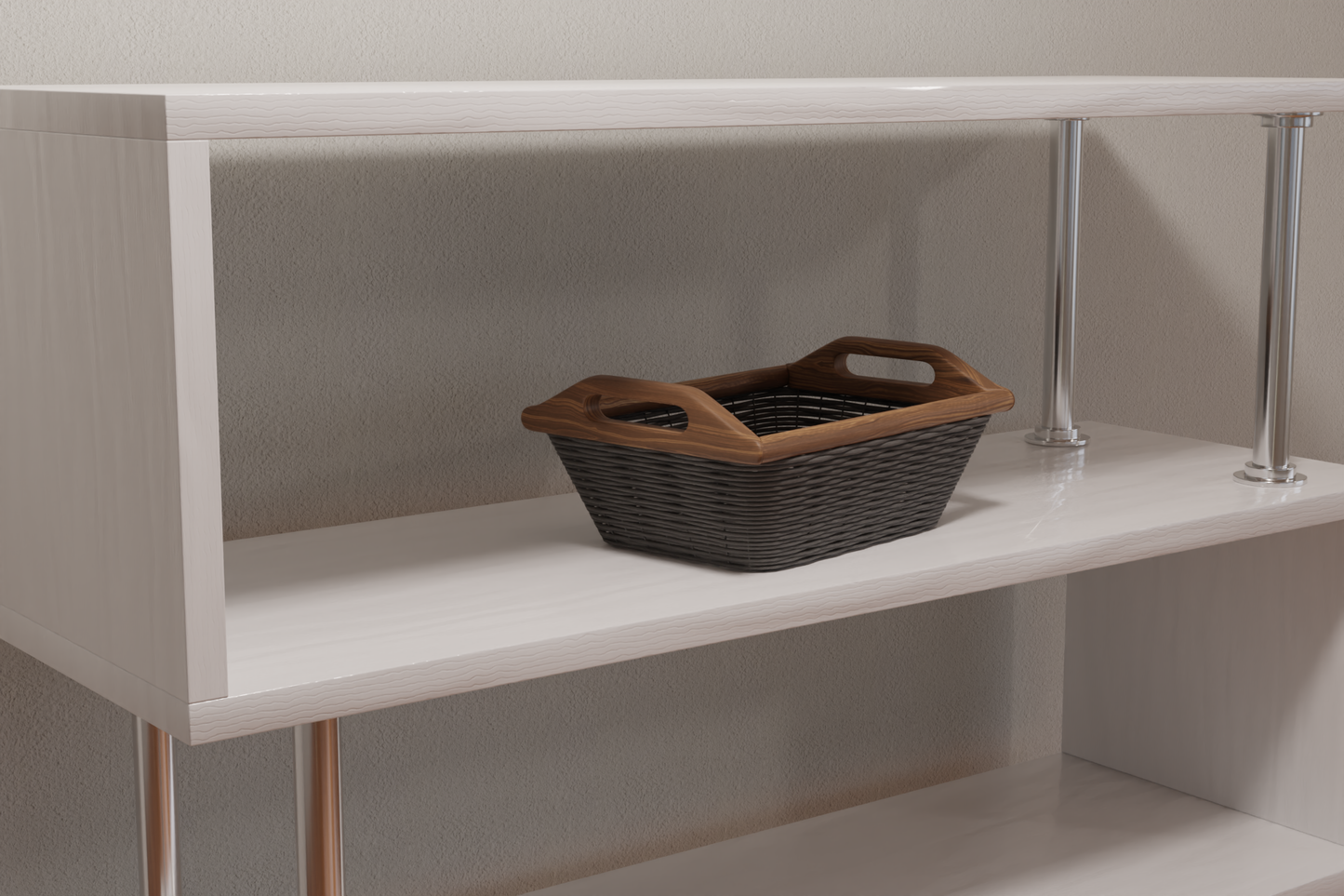 Wicker basket 3D model