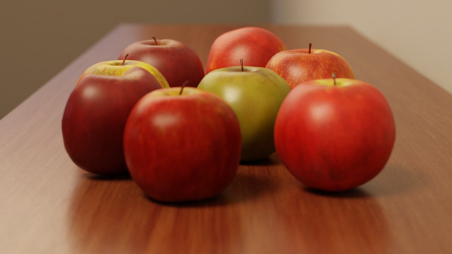 Variety of Apples 3D model