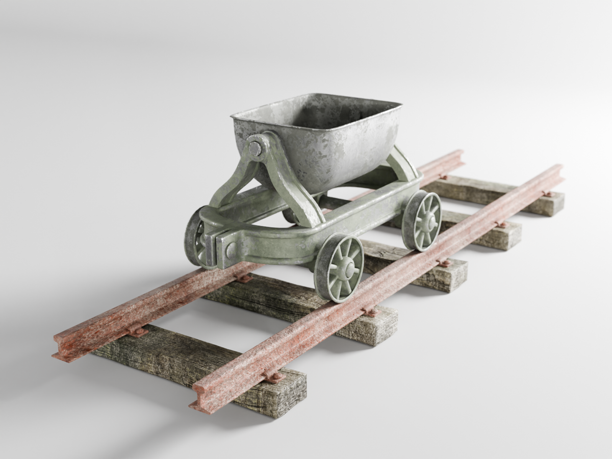 Minecart worn 3D model