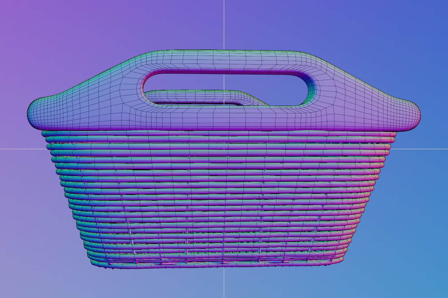 Wicker basket 3D model
