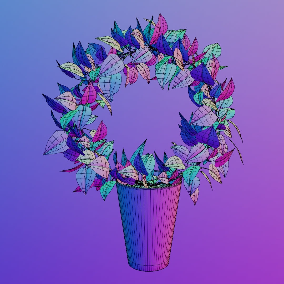 Circular Pot plant 3D model