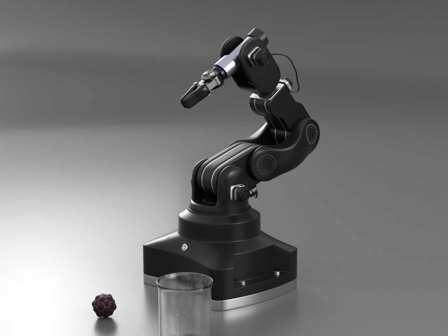 Robot arm rigged 3D model