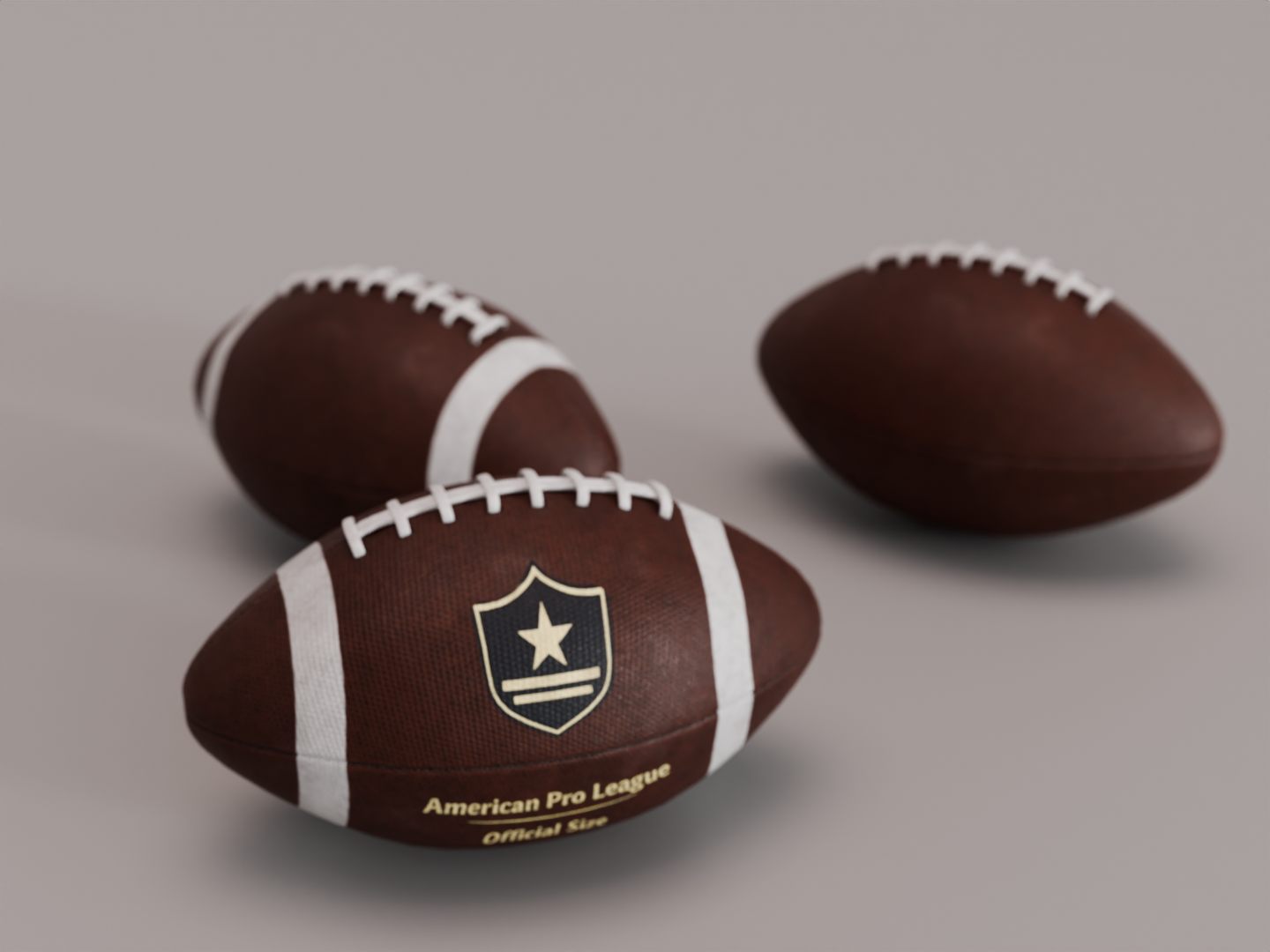 American football replica 3D model