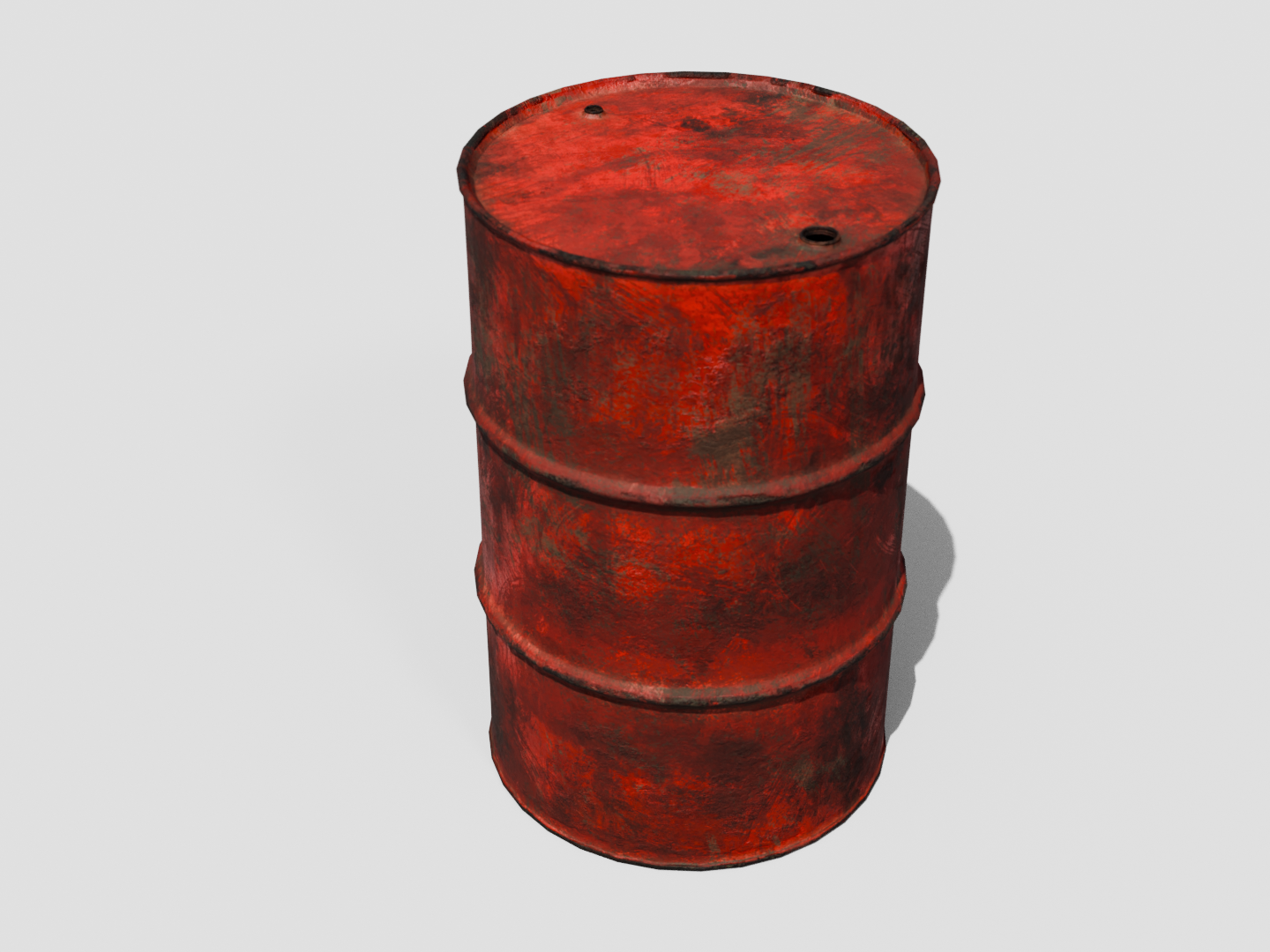 Oil drum set 3D model