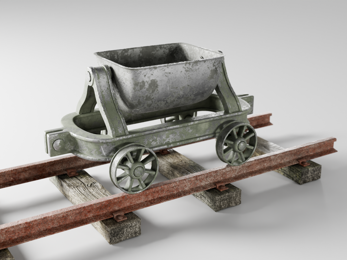 Minecart worn 3D model