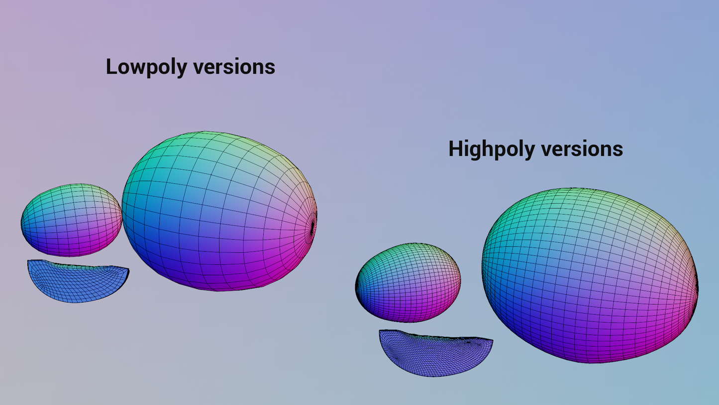 Melon set Canary 3D model