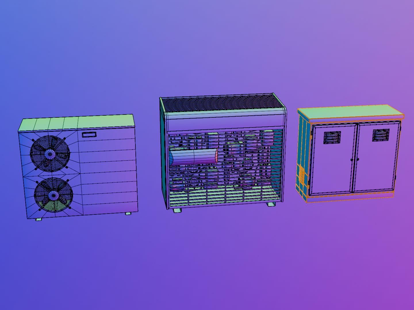HVAC set 3D model