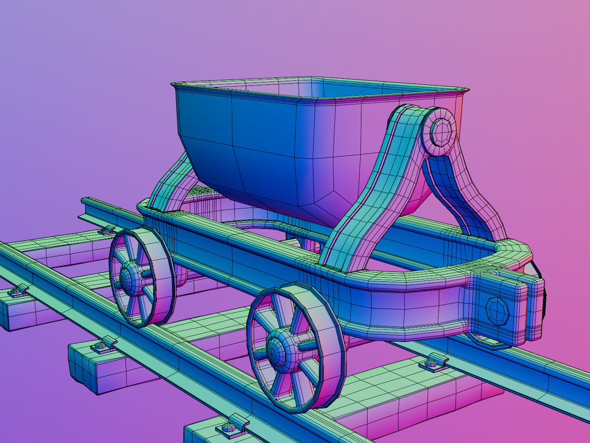 Minecart worn 3D model