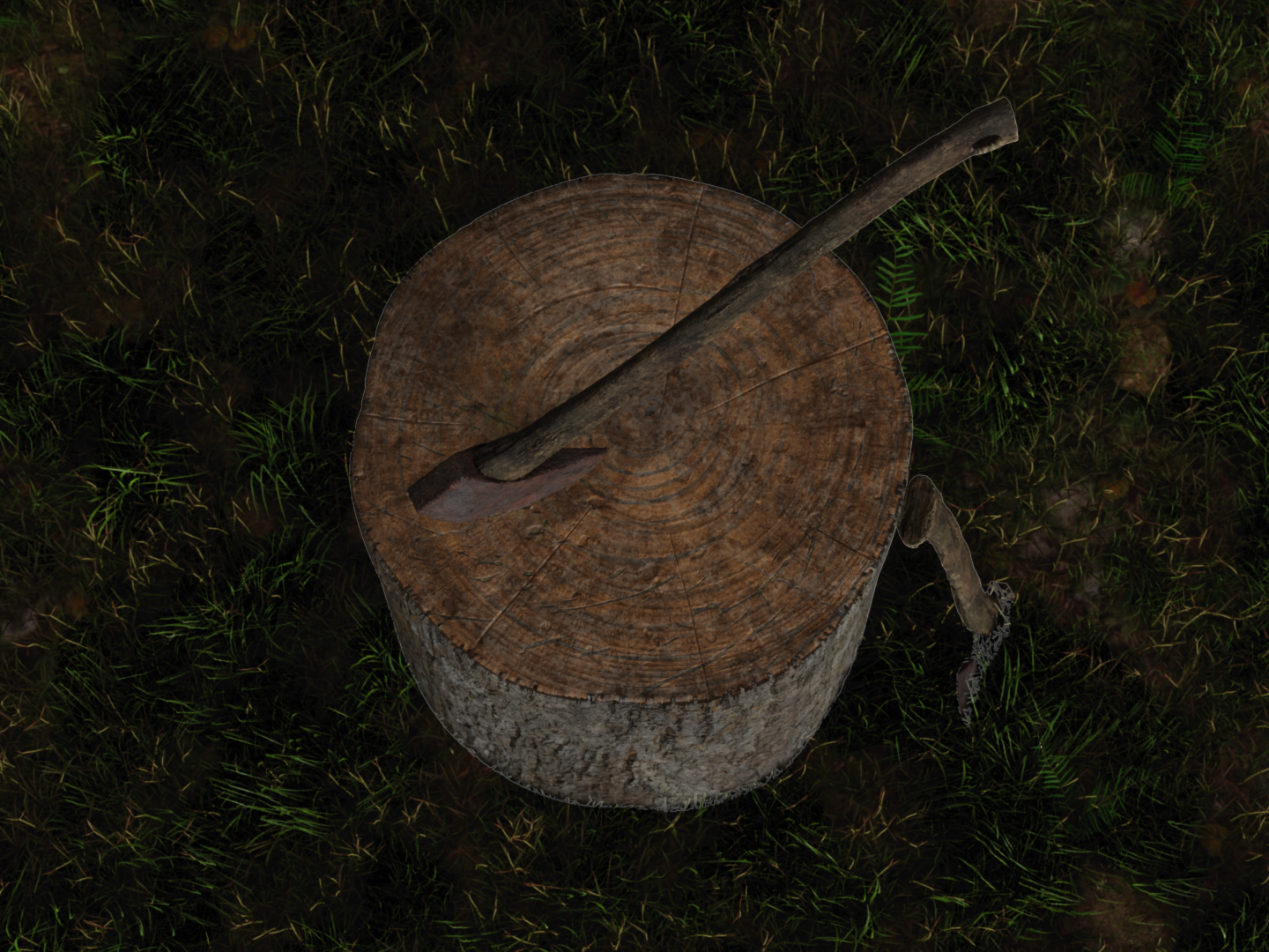 Axe old rusty 3D model