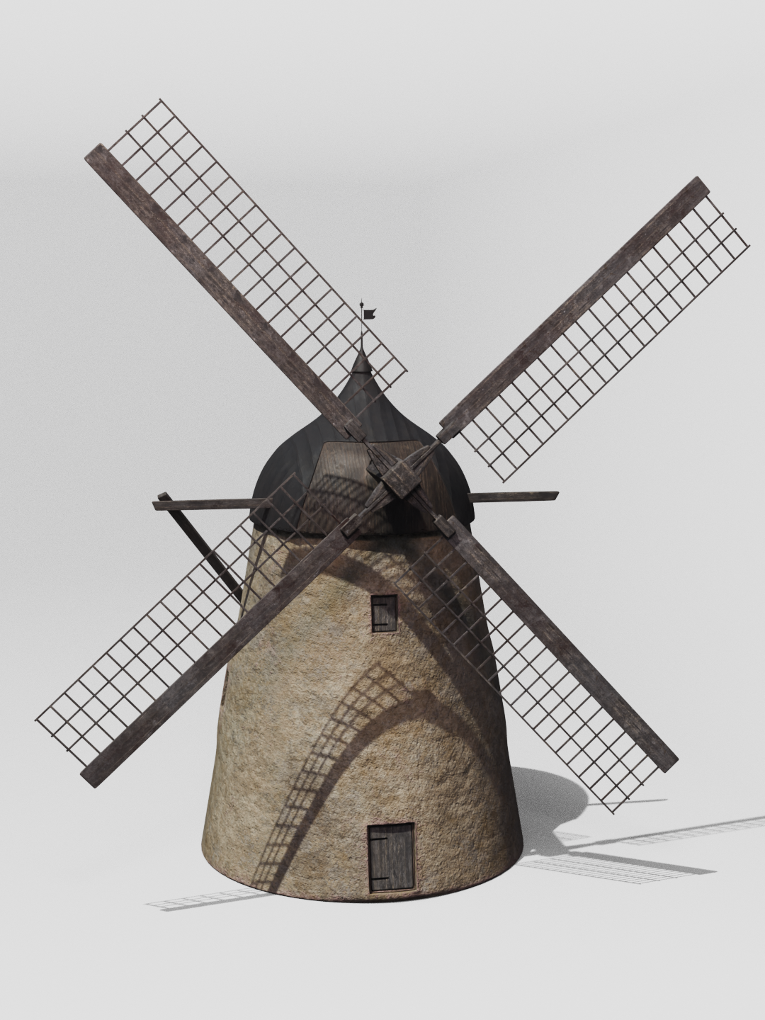 Old windmill 3D model