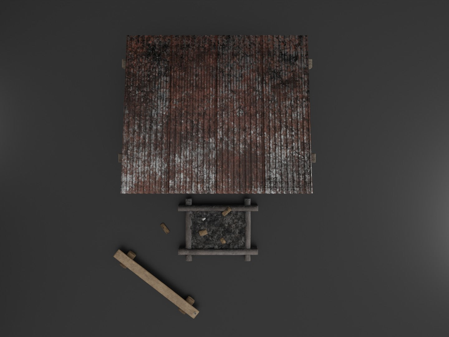 Wood shed 3D model