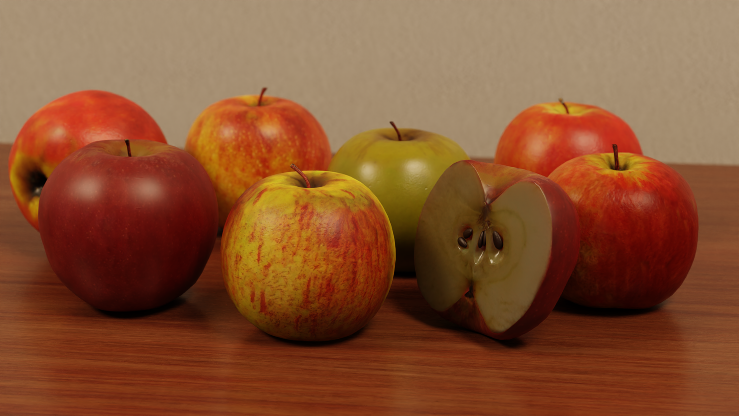 Variety of Apples 3D model