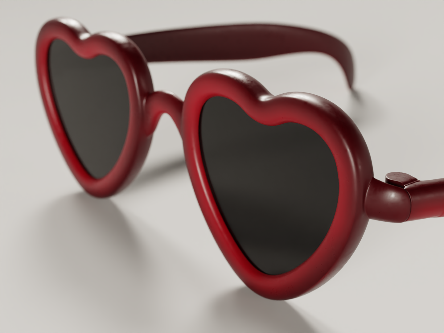 Heart shaped sunshades 3D model