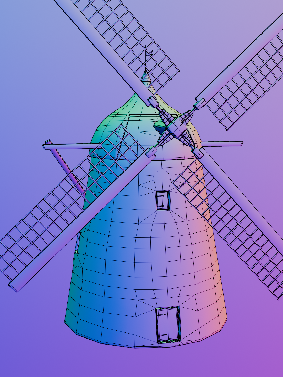 Old windmill 3D model