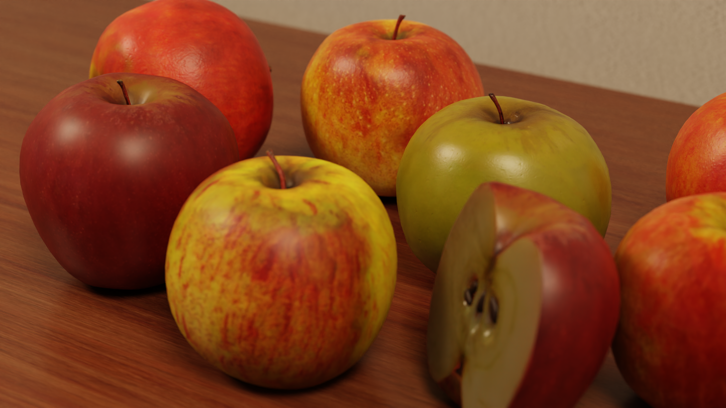Variety of Apples 3D model