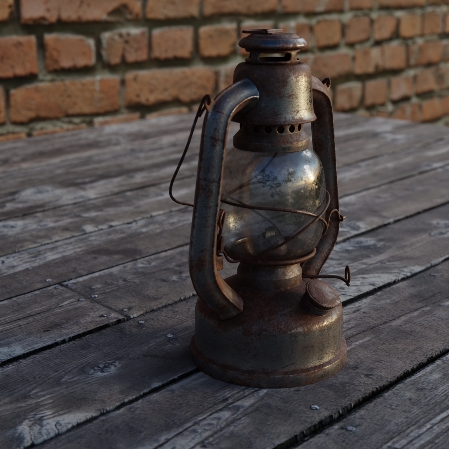 Storm Lantern rusty 3D model