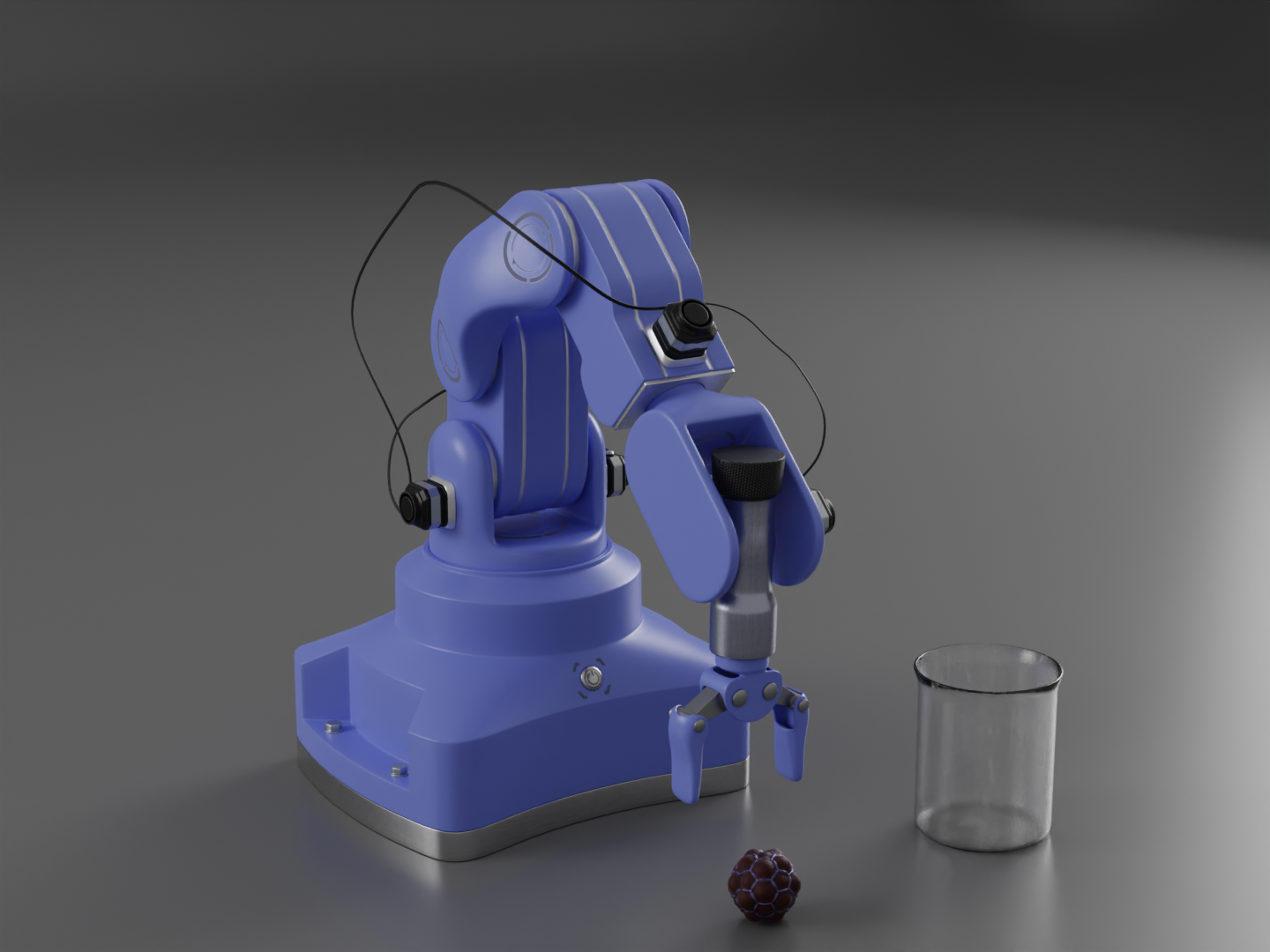Robot arm rigged 3D model