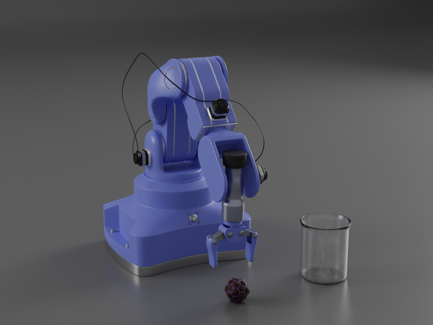 Robot arm rigged 3D model