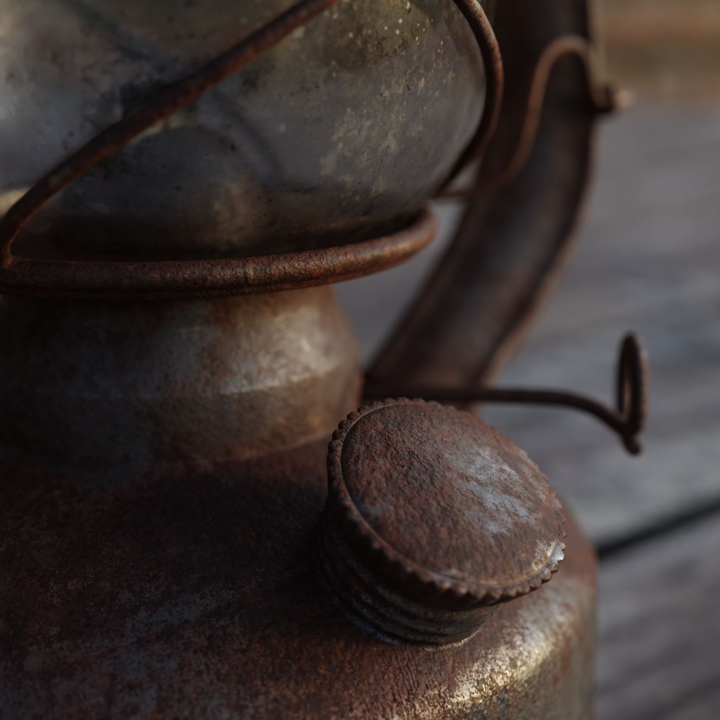 Storm Lantern rusty 3D model