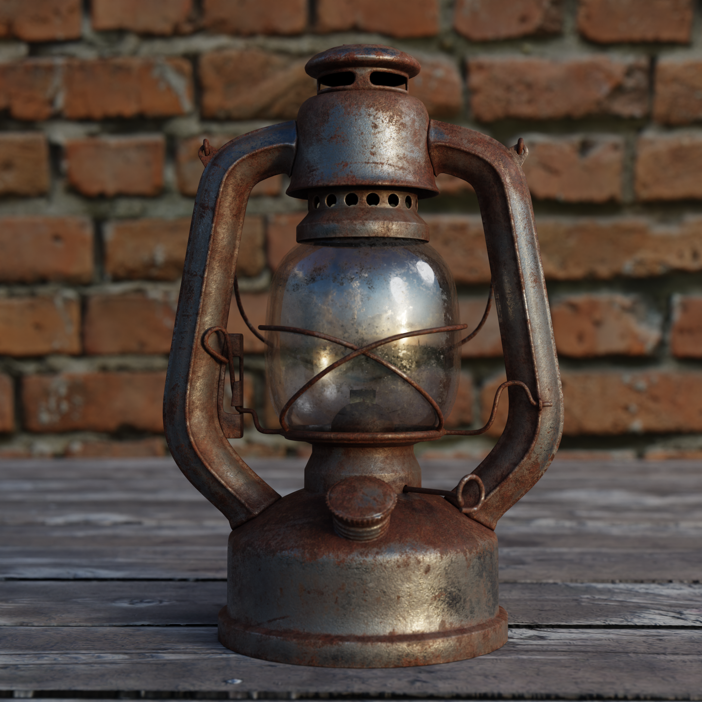Storm Lantern rusty 3D model