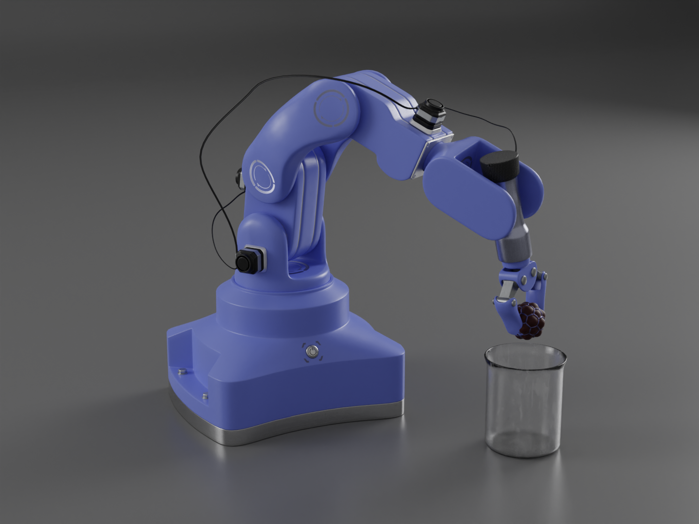 Robot arm rigged 3D model