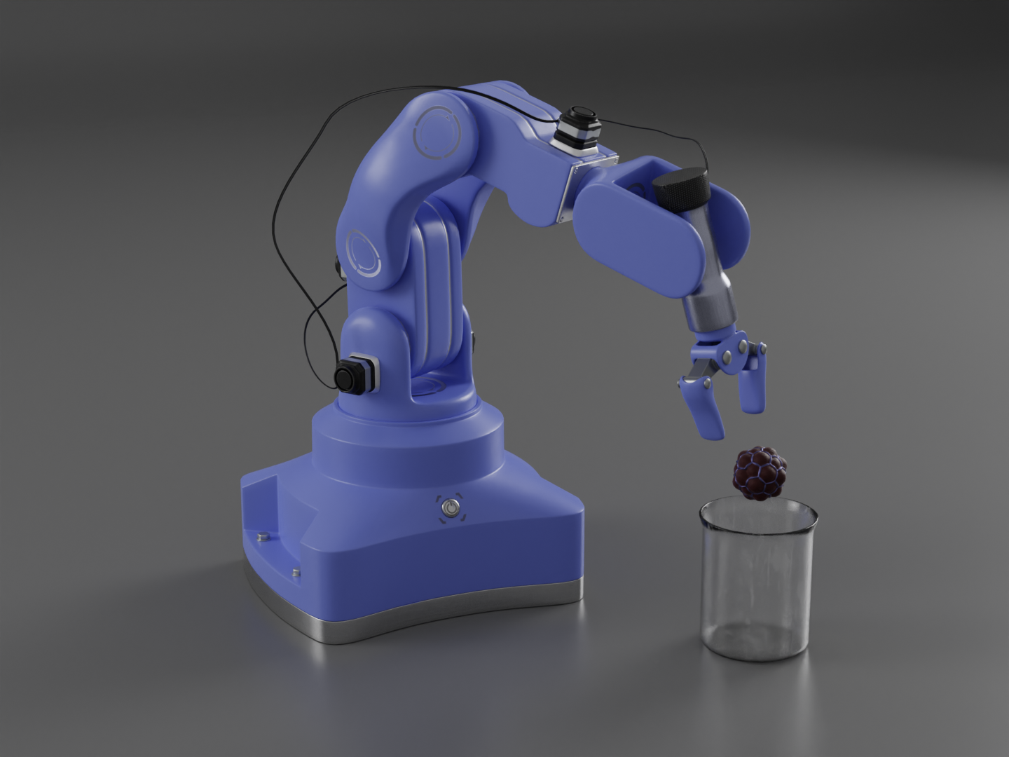 Robot arm rigged 3D model