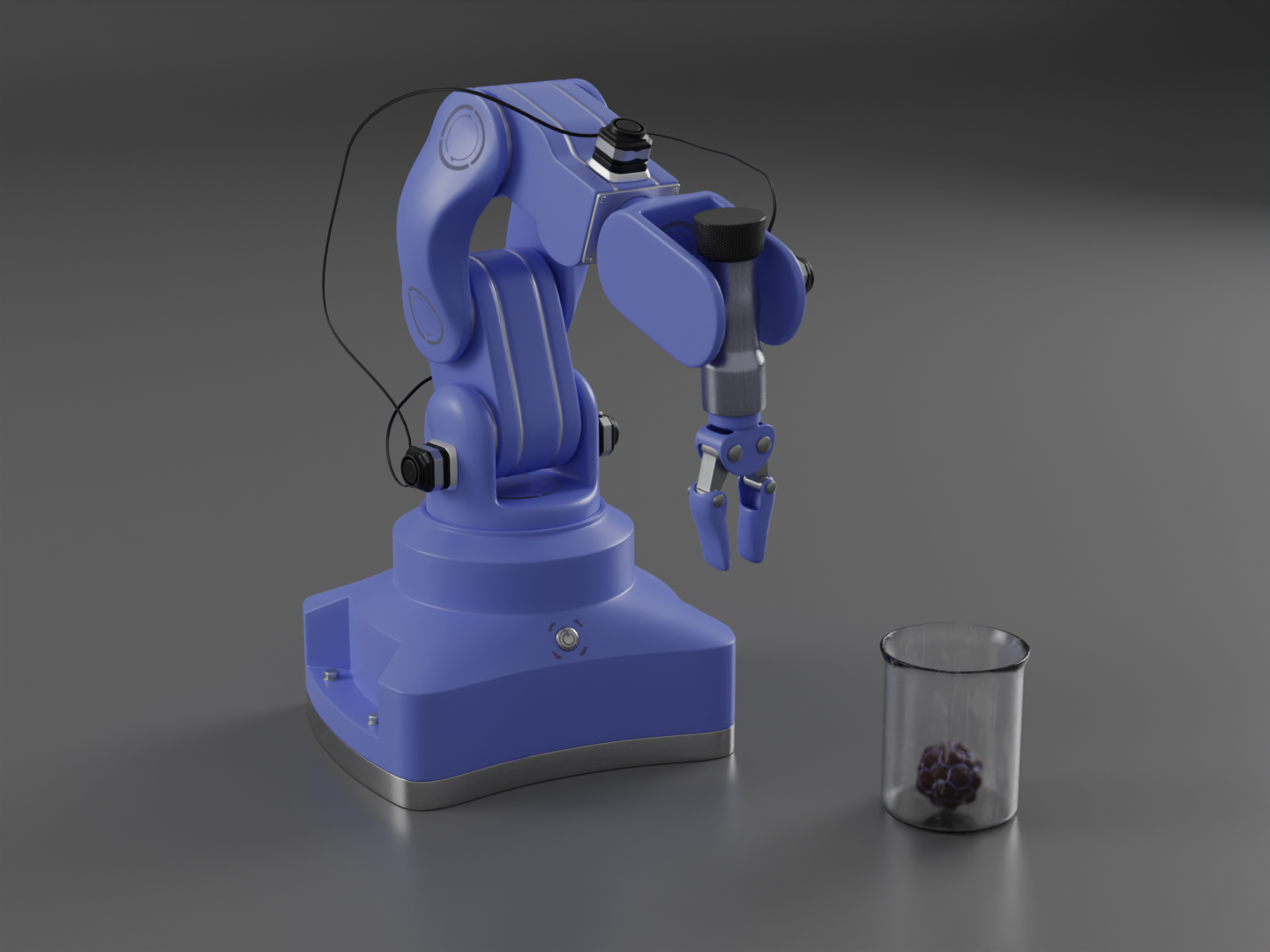 Robot arm rigged 3D model