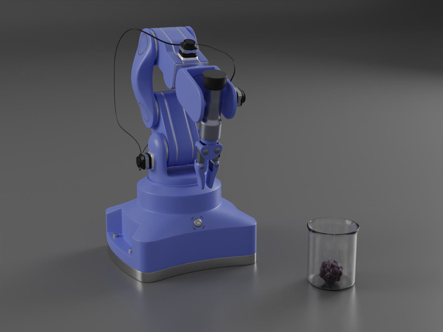 Robot arm rigged 3D model