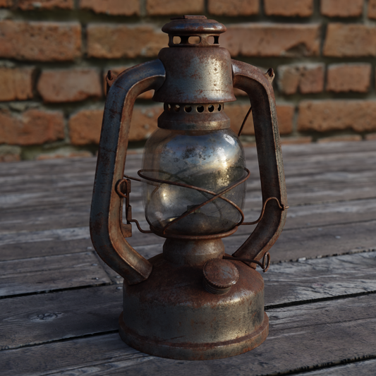 Storm Lantern rusty 3D model