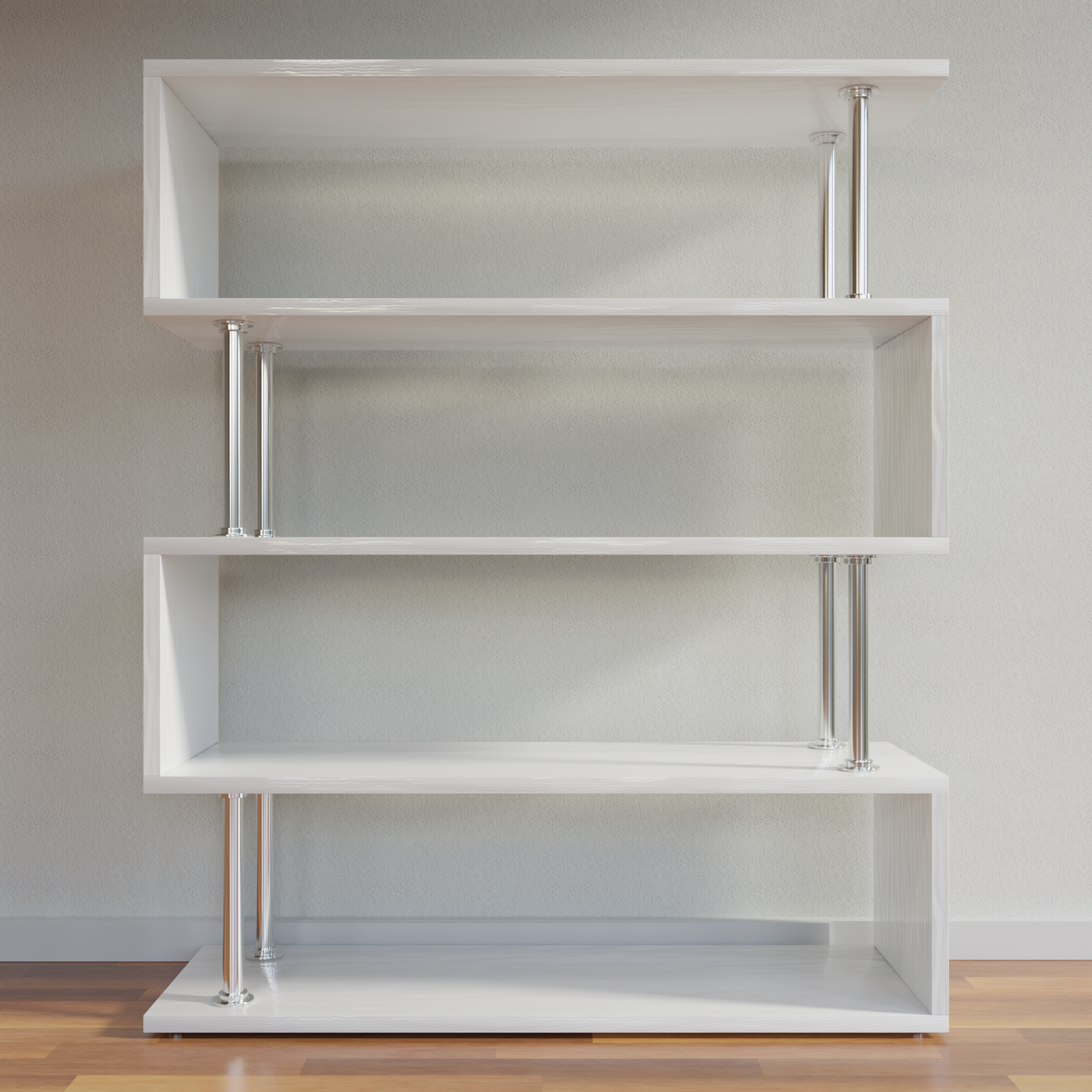 Shelf pinewood white 3D model