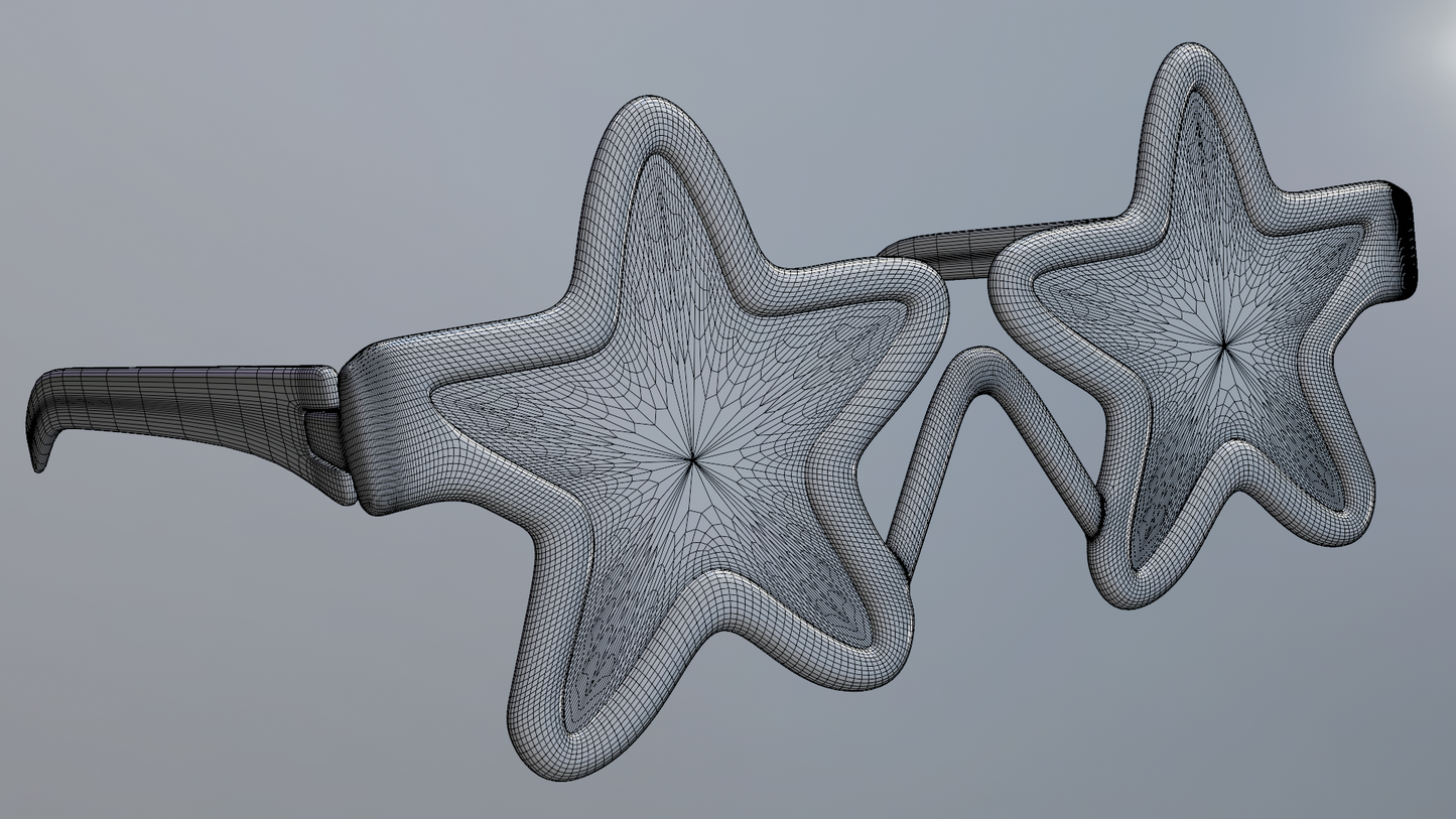 Star glasses 3D model