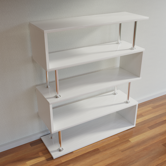 Shelf pinewood white 3D model